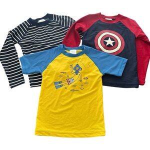 Hanna Andersson Boys 6-7 years Rash Guard Shirts Bundle Marvel Sun Protection